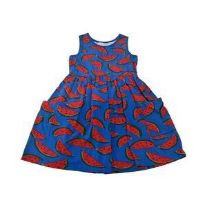 Hanna Andersson Girls 8 Sleeveless‎ Watermelon Pocket Dress Summer Vacation